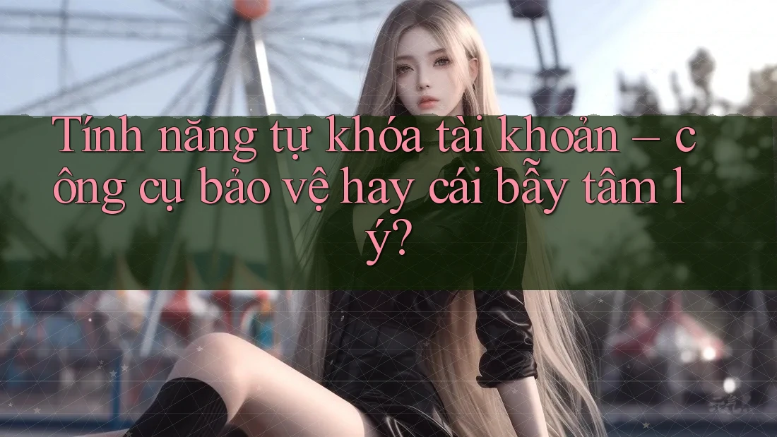 Tính năng tự khóa tài khoản – công cụ bảo vệ hay cái bẫy tâm lý? Tính năng tự khóa tài khoản – công cụ bảo vệ hay cái bẫy tâm lý?